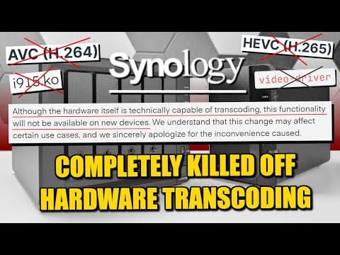 Synology Kills Graphics Drivers and HEVC & H.264 HW Transcoding on the J4125 NAS (DS225+ & DS425+) thumbnail