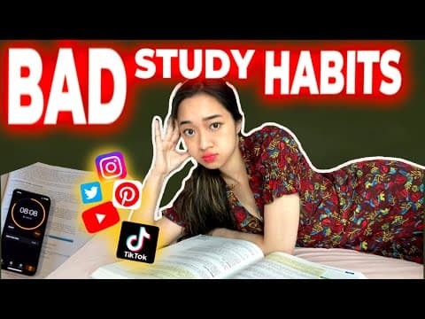 how to BREAK BAD STUDY HABITS that you can’t stop doing + free template thumbnail