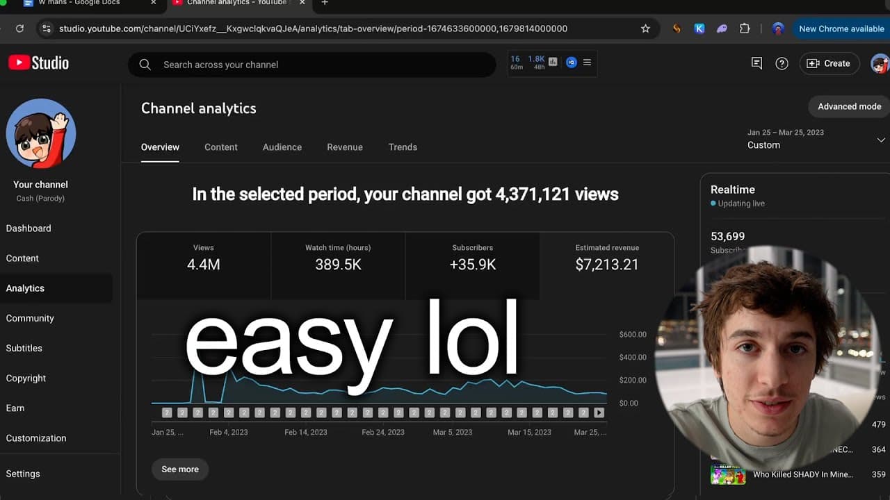 YouTube video player