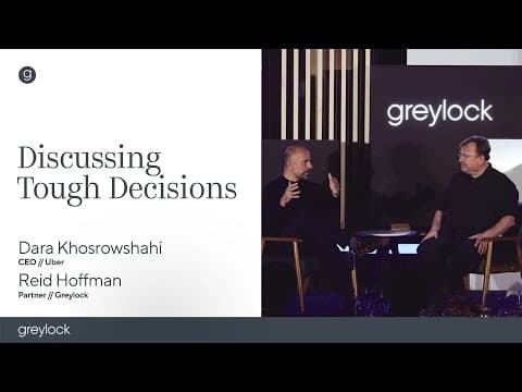 Uber CEO Dara Khosrowshahi and Reid Hoffman Discuss Tough Decisions thumbnail