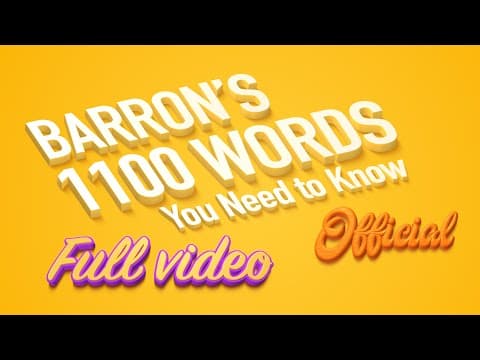 Barron's 1100 words you need to know | Official thumbnail