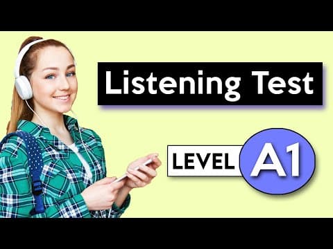 A1 Listening Test | English Listening Test thumbnail