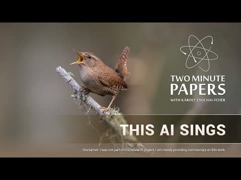 This AI Sings | Two Minute Papers #230 thumbnail
