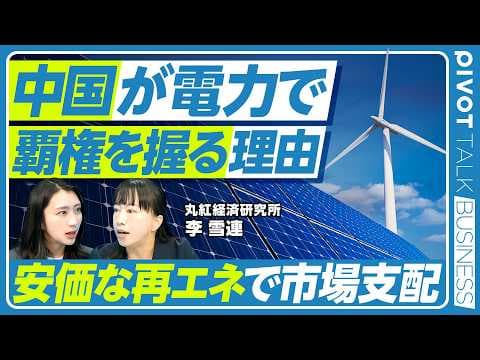 【中国の再エネ覇権】脱炭素技術の圧倒的シェア/発電量はアメリカの2倍・発電容量は3倍/米中のエネルギー比較/中国の再エネ拡大の理由/中国の電気料金の実態/対外依存減らす経済安全保障/丸紅経済研究所 thumbnail