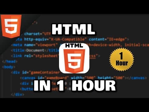 Learn HTML in 1 hour 🌎 thumbnail