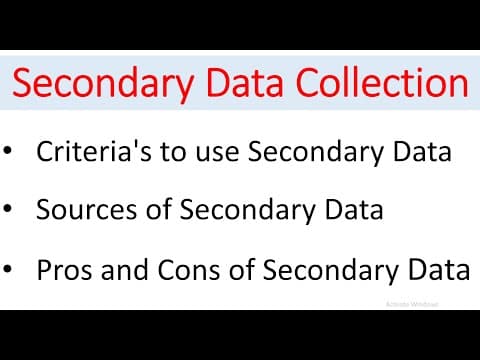 What Are the Pros and Cons of Secondary Data Collection? thumbnail