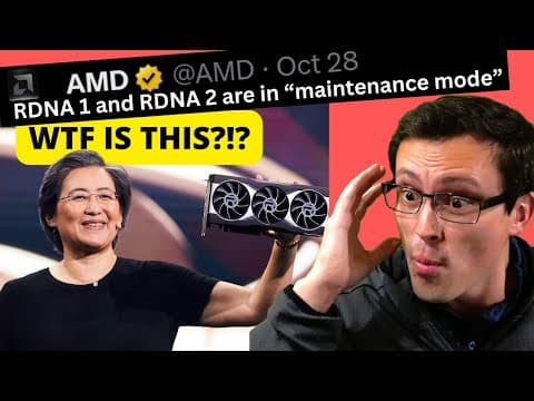 AMD Abandons "Fine Wine"- No Optimized Game Drivers for RDNA 1 and 2 thumbnail