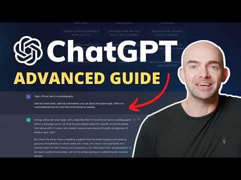 Advanced ChatGPT Prompt Tutorial (10X Your Productivity With AI) thumbnail