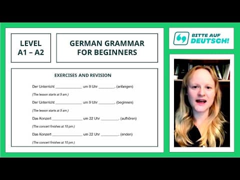 Lesson 11: Exercises and Revision - Learn German Grammar for Beginners (A1 / A2) thumbnail