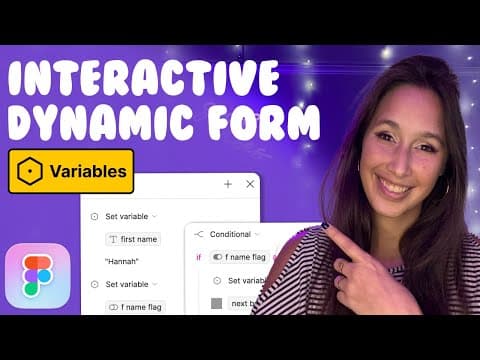 Figma Variables - Prototype a form | dynamic form using VARIABLES in Figma 2023 thumbnail