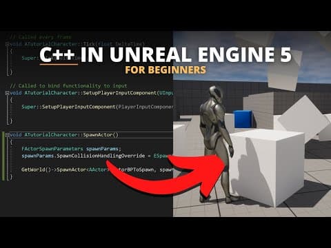 How to Use C++ in Unreal Engine 5 - Beginner Tutorial thumbnail
