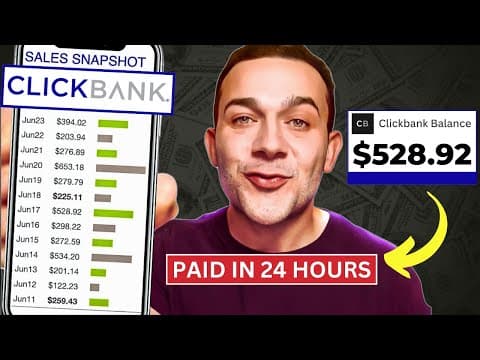 Make Your First Affiliate Sale in 24 Hours with Clickbank (Step By Step Tutorial) thumbnail
