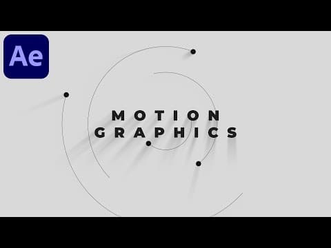 Minimal Circle Motion Graphics Text Animation in After Effects - After Effects Tutorial thumbnail