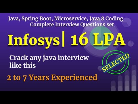 Infosys | Java | Spring Boot | Microservices | Mock Interview thumbnail
