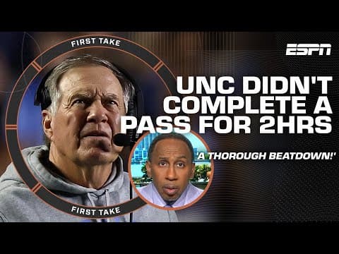 'UNC WAS AWFUL!' 😳 Stephen A. tears into Bill Belichick's Tar Heels debut | First Take thumbnail