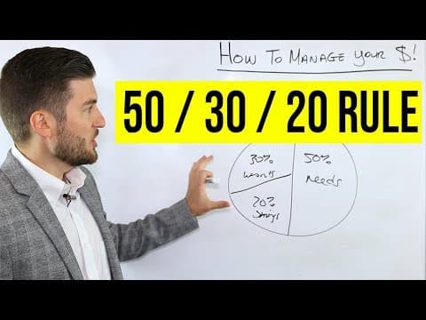How To Manage Your Money (50/30/20 Rule) thumbnail