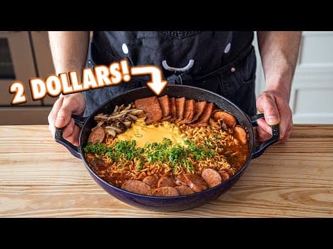 The 2 Dollar Stew (Budae Jjigae) | But Cheaper thumbnail