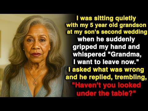 My grandson told me to look under the table at his father’s wedding… thumbnail