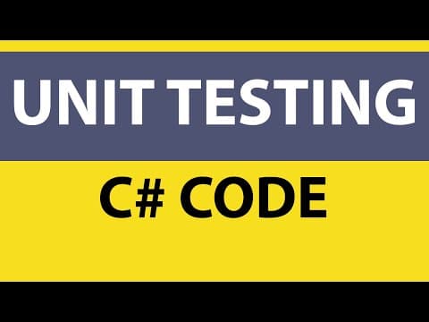 Unit Testing C# Code - Tutorial for Beginners thumbnail