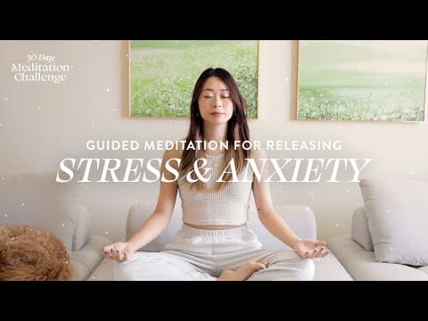 10 Minute Meditation to Release Stress & Anxiety | Total Body Relaxation thumbnail