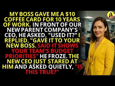 My $10 Coffee Card Exposed My Boss's Fraud To The New CEO | Corporate Revenge thumbnail