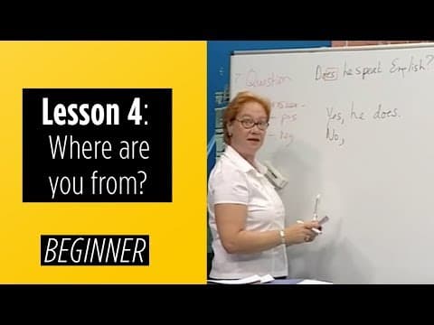 Beginner Levels - Lesson 4: Where are you from? thumbnail