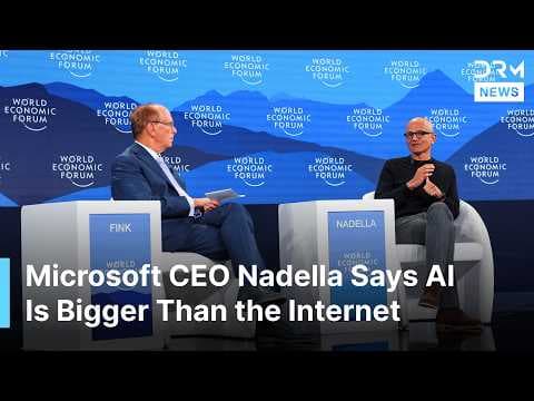 FULL: Microsoft CEO Nadella in Conversation With BlackRock’s Fink at World Economic Forum | AI1G thumbnail