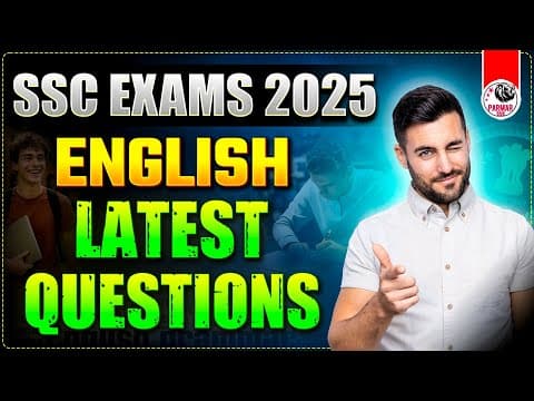 ENGLISH QUESTIONS ASKED IN SSC EXAMS 2025 ON LATEST PATTERN | ENGLISH BY PSP SIR | PARMAR SSC thumbnail