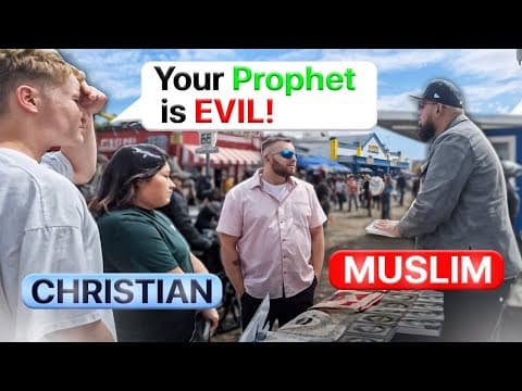 Christian Preachers Disrespect The Prophet Muhammad THEN THIS HAPPENS!  thumbnail
