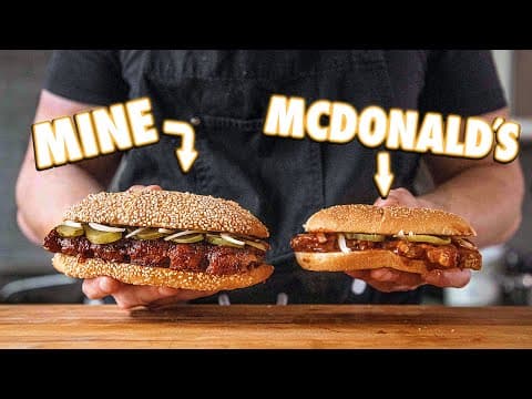 Making The McDonald's McRib At Home | But Better thumbnail