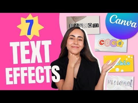 7 BEAUTIFUL (Yet Unknown!) TEXT EFFECTS in Canva ✨ thumbnail
