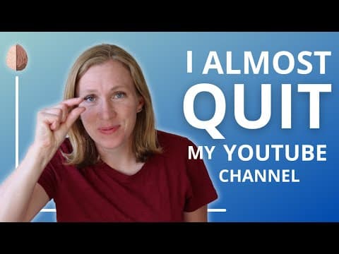 Don't Give Up! I Nearly Quit my YouTube Channel the Month Before It Went Viral: Keep Going! thumbnail
