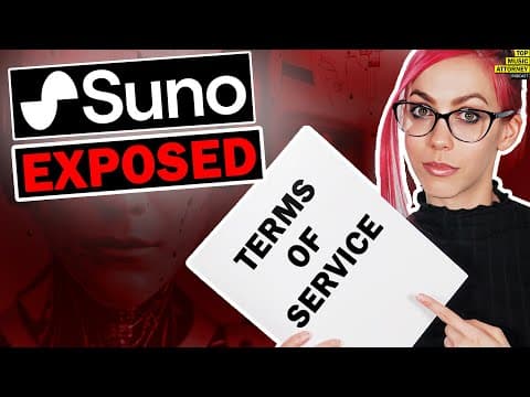 Suno Exposed:  Terms Of Service... (Don't Release AI Music Until You Watch) thumbnail