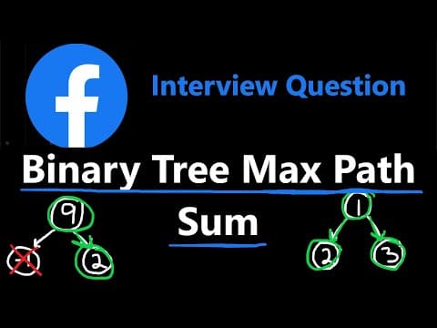 Binary Tree Maximum Path Sum - DFS - Leetcode 124 - Python thumbnail