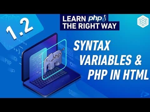 Basic PHP Syntax - PHP 8 Tutorial thumbnail