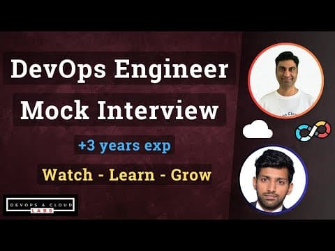 DevOps Engineer Mock Interview With Valuable Tips at the End by Mentor Sanjeev Kumar | AWS | Cloud thumbnail