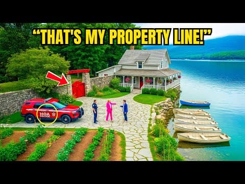 Karen MELTS DOWN After I Buy the Lake Next Door — So I Built a 6FT FENCE Right Through Her Backyard! thumbnail