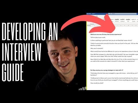 How to develop an interview guide in qualitative research  (step by step guide with examples) thumbnail
