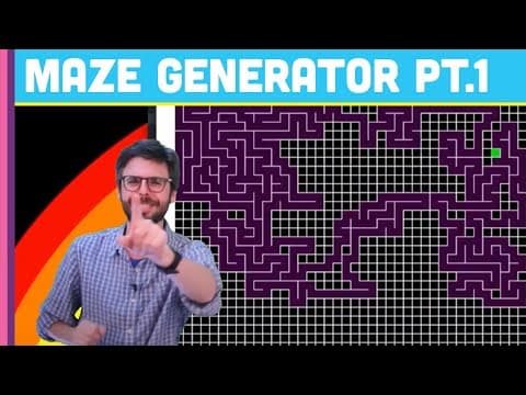 Coding Challenge #10.1: Maze Generator with p5.js - Part 1 thumbnail