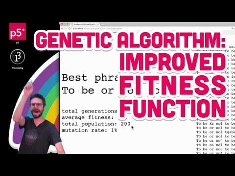 9.6: Genetic Algorithm: Improved Fitness Function - The Nature of Code thumbnail