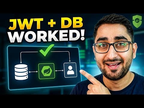 JWT Authentication Spring Boot With Database | Spring Security Full Course Series  | Video #9 thumbnail