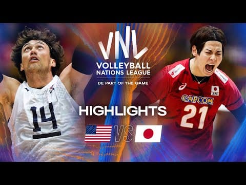USA 🇺🇸 vs. Japan 🇯🇵 - Highlights | Week 3 | Men's VNL 2025 thumbnail