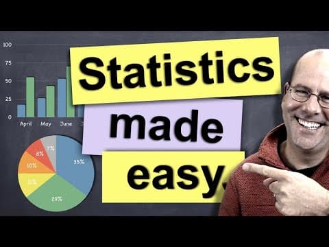 Statistics made easy ! ! !   Learn about the t-test, the chi square test, the p value and more thumbnail