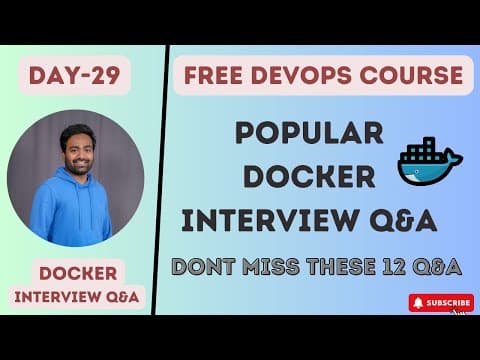 Day-29 | Docker Interview Questions with Answers | How many can you answer ? | Comment your score thumbnail