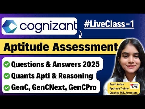 Cognizant Aptitude Questions & Answers |Previous Year Questions |Cognizant Aptitude Assessment 2025 thumbnail