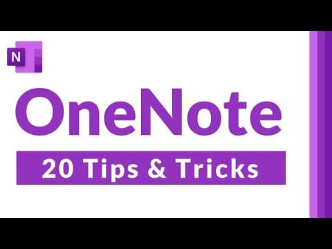 Top 20 Microsoft OneNote Tips and Tricks | How to use OneNote effectively & be more organized thumbnail