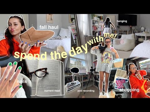 day in my life: cozy & productive day (shopping, hauls, work, new nails, + more) thumbnail