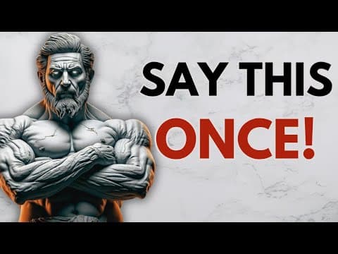 Say This Once When Someone Disrespects You (No Drama) | Stoicism | Stoic Wisdom thumbnail