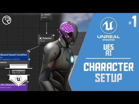 Unreal Engine 5 Tutorial - AI Part 1: Character Setup thumbnail