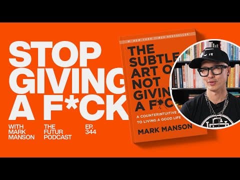 How Comfort will actually RUIN your life w/ @IAmMarkManson | The Futur Podcast Ep. 344 thumbnail